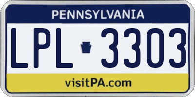 PA license plate LPL3303