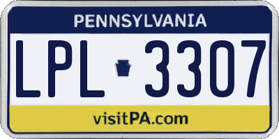 PA license plate LPL3307