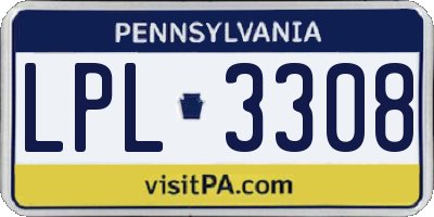 PA license plate LPL3308