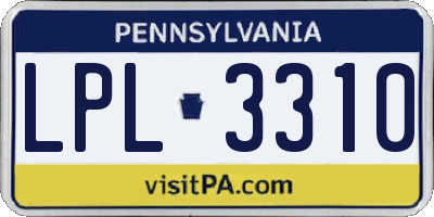 PA license plate LPL3310