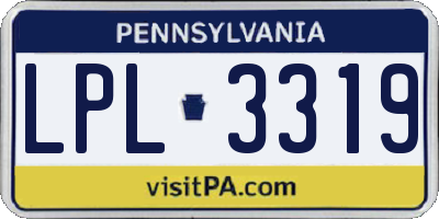 PA license plate LPL3319