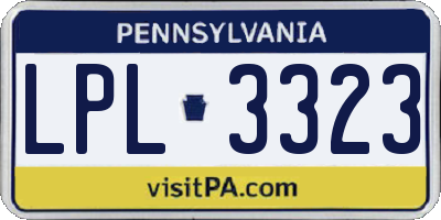 PA license plate LPL3323