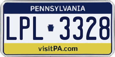 PA license plate LPL3328