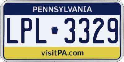 PA license plate LPL3329