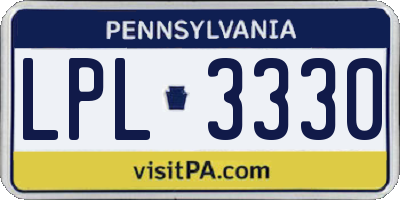 PA license plate LPL3330