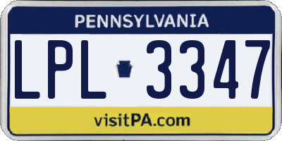 PA license plate LPL3347