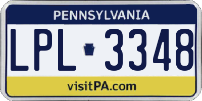 PA license plate LPL3348
