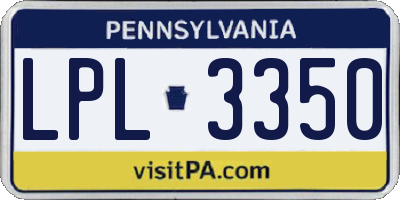PA license plate LPL3350