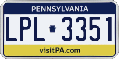 PA license plate LPL3351