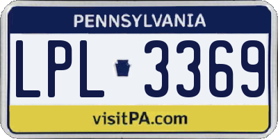 PA license plate LPL3369