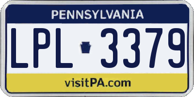 PA license plate LPL3379