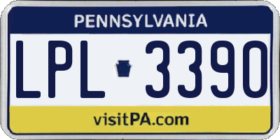 PA license plate LPL3390