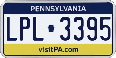 PA license plate LPL3395