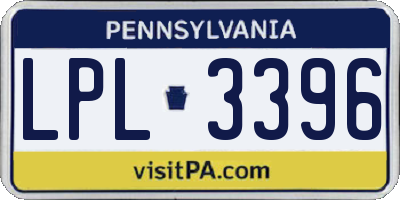 PA license plate LPL3396