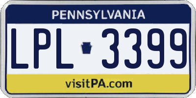 PA license plate LPL3399