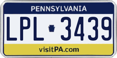 PA license plate LPL3439