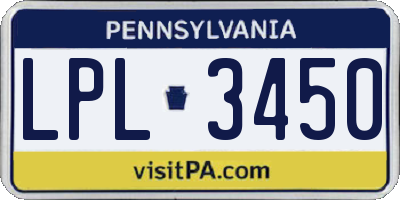 PA license plate LPL3450