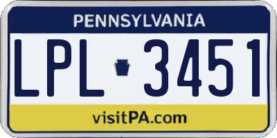 PA license plate LPL3451