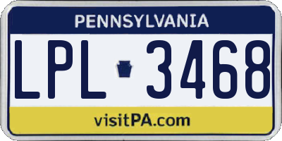 PA license plate LPL3468