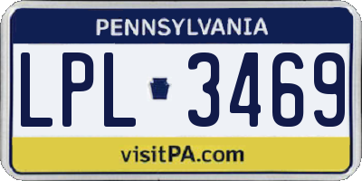 PA license plate LPL3469