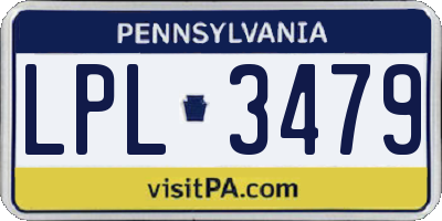 PA license plate LPL3479