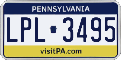 PA license plate LPL3495