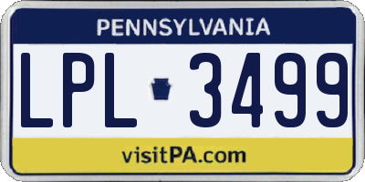 PA license plate LPL3499