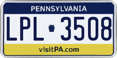 PA license plate LPL3508