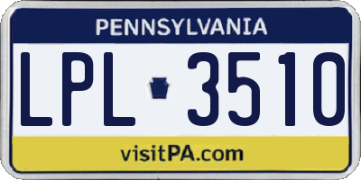 PA license plate LPL3510