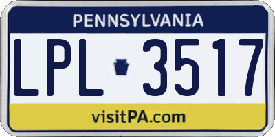 PA license plate LPL3517