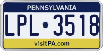 PA license plate LPL3518