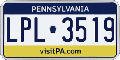 PA license plate LPL3519
