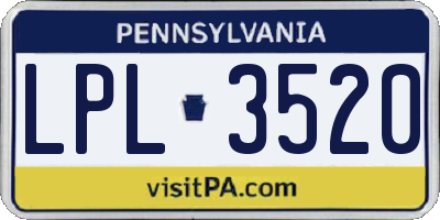 PA license plate LPL3520