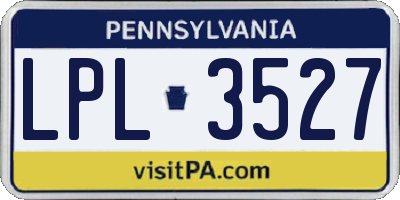 PA license plate LPL3527