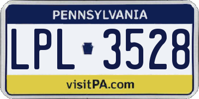 PA license plate LPL3528