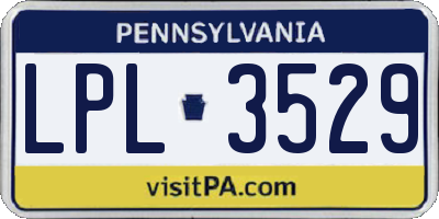 PA license plate LPL3529