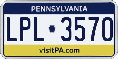 PA license plate LPL3570