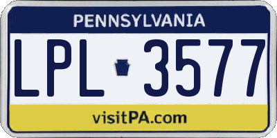 PA license plate LPL3577