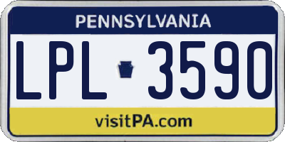PA license plate LPL3590
