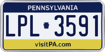 PA license plate LPL3591