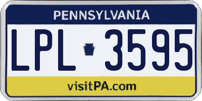PA license plate LPL3595