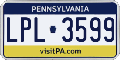 PA license plate LPL3599