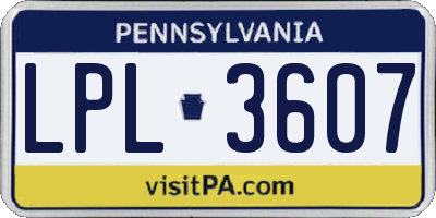 PA license plate LPL3607