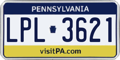 PA license plate LPL3621