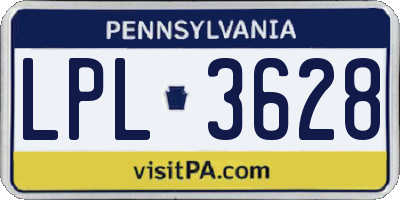 PA license plate LPL3628