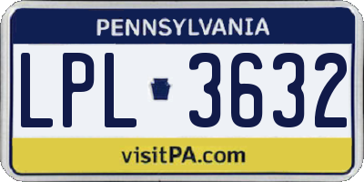 PA license plate LPL3632