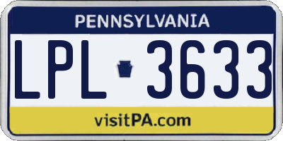 PA license plate LPL3633