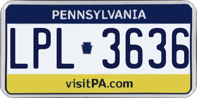 PA license plate LPL3636