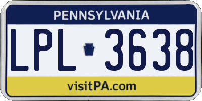 PA license plate LPL3638
