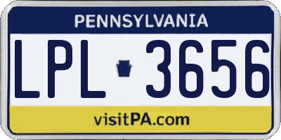 PA license plate LPL3656